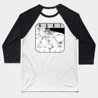 Bari Map Italy Baseball T-Shirt